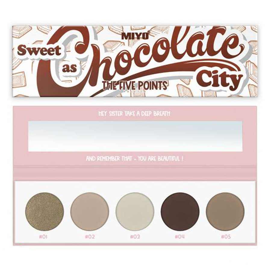 Paleta Sombras Five Points Miyo 22 Chocolate City