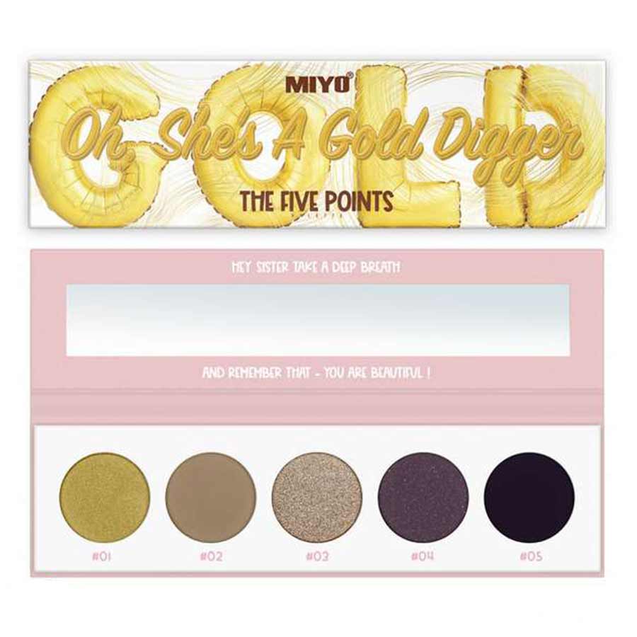 Paleta Sombras Five Points Miyo 24 Gold Digger