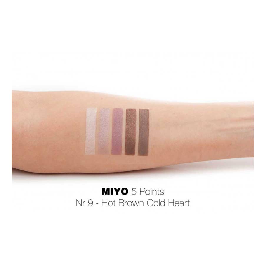 Paleta Sombras Five Points Miyo 09 Hot Brown Cold Heart