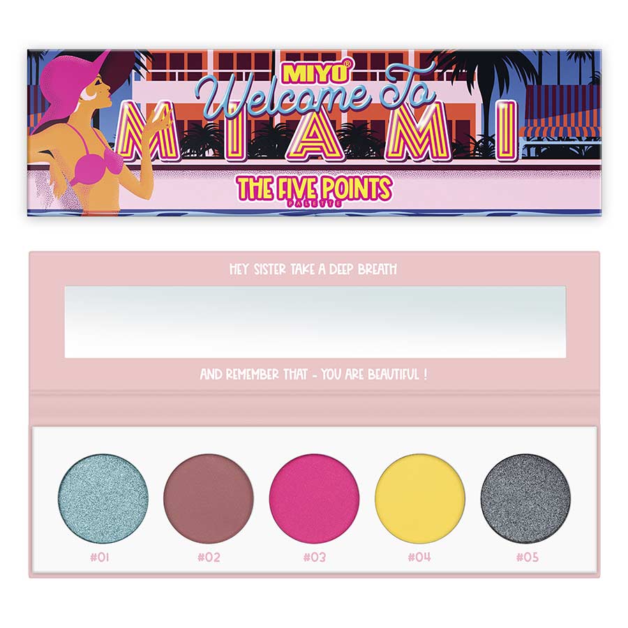 Paleta Sombras Five Points Miyo 17 Welcome to Miami