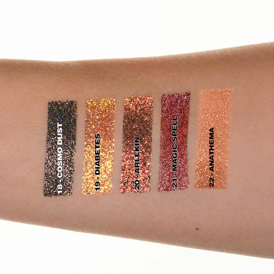 Sombra Negra Glitter en Godet OMG Miyo 18 Cosmo Dust